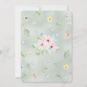 Vorlage für das Party "Rustikale Wildblume" (Rückseite)