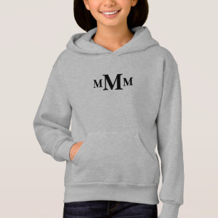 Vorlage für das personalisierte Buchstaben "M" Mon Hoodie