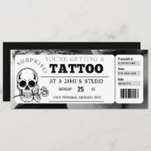 Vorlage für das persönliche Tattoo Ticket Geschenk (Vorne/Hinten)