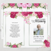 Vorlage für das Pink Floral Funerary Program (Vorne/Hinten)
