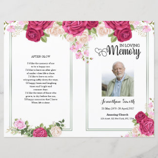 Vorlage für das Pink Floral Funerary Program