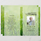 Vorlage für das Programm zur Beerdigung grüner Nat (Vorne/Hinten)