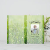 Vorlage für das Programm zur Beerdigung grüner Nat (Stehend Vorderseite)