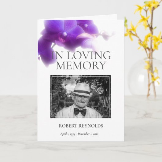 Vorlage für das Programm zur Gedächtnisbeerdigung (Gelbe Blume)