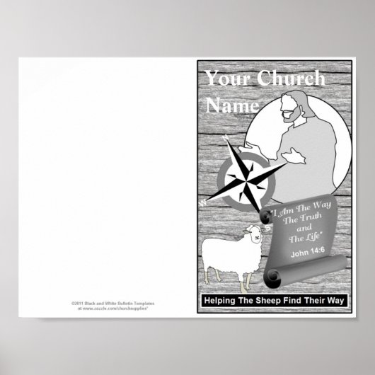 Vorlage für das Reprinted Church Bulletin Poster (Vorne)