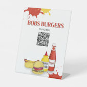 Vorlage für das Restaurant-Menü QR Sockelschild (Vorderseite)