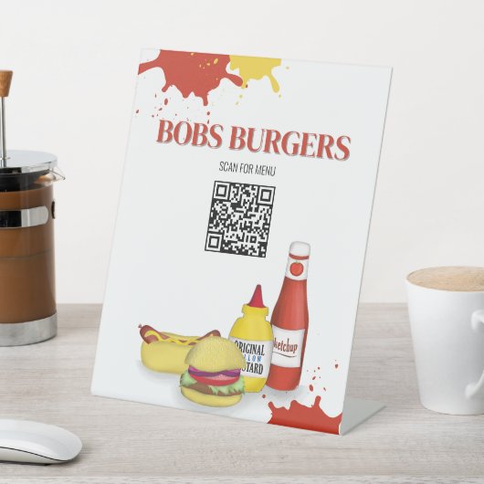 Vorlage für das Restaurant-Menü QR Sockelschild (In SItu)