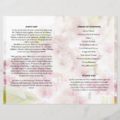 Vorlage für das Rosa Blumenbeerdigung (Rückseite)