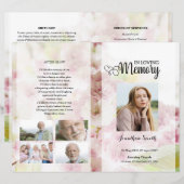 Vorlage für das Rosa Blumenbeerdigung (Vorne/Hinten)