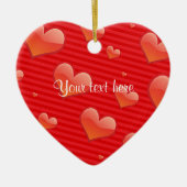 Vorlage für das rote Herz, anpassbar, Keramik Ornament (Vorne)