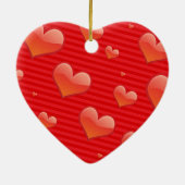 Vorlage für das rote Herz, anpassbar, Keramik Ornament (Hinten)