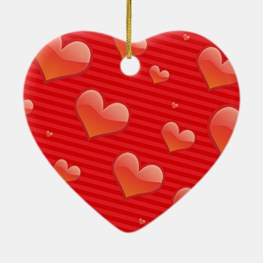 Vorlage für das rote Herz, anpassbar, Keramik Ornament (Hinten)