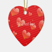 Vorlage für das rote Herz, anpassbar, Keramik Ornament (Links)