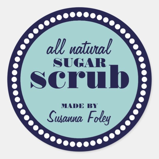 Vorlage für das Runde-Dot-Rahmen-Zucker-Siegel Runder Aufkleber (Vorderseite)