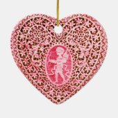 VORLAGE FÜR DAS SCHNELLE HERZFOTO, rosa Keramikornament (Hinten)