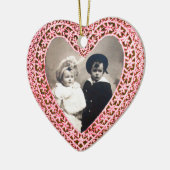 VORLAGE FÜR DAS SCHNELLE HERZFOTO, rosa Keramikornament (Links)