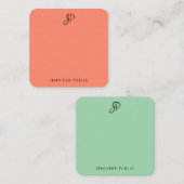 Vorlage für das Schreiben von Monogramm-Eleganfarb (Vorne/Hinten)