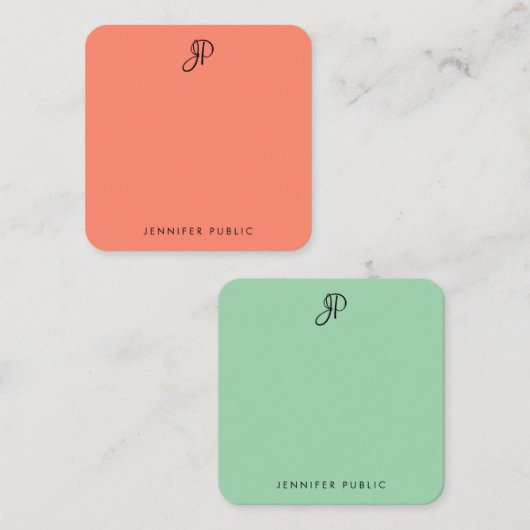 Vorlage für das Schreiben von Monogramm-Eleganfarb (Vorne/Hinten)