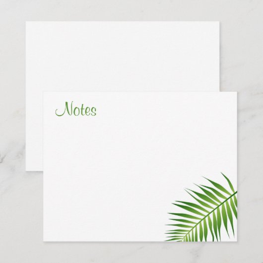 Vorlage für das Schreiben von Skriptpalmen-Blätter (Vorne/Hinten)