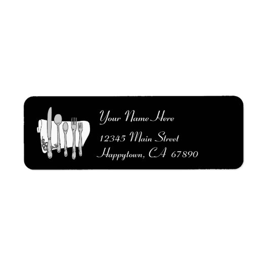 Vorlage für das Schwarz-Weiß-Adressenlabel (Vorne)