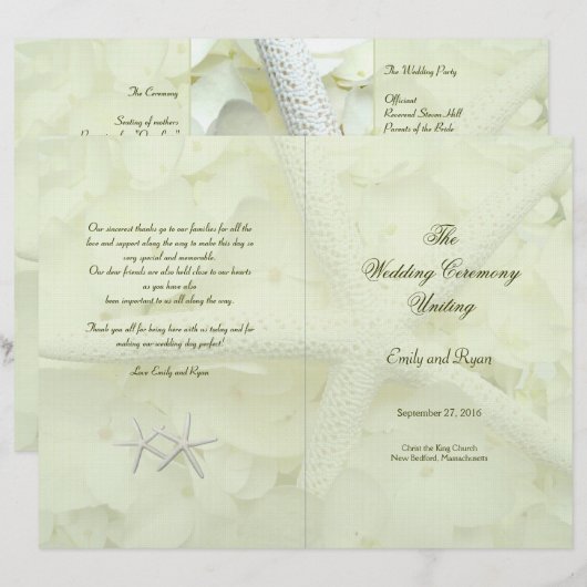 Vorlage für das Seaside Garden Faltfisch-Programm (Vorne/Hinten)