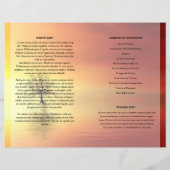 Vorlage für das Sonnenuntergang-Beerdigungsprogram (Rückseite)