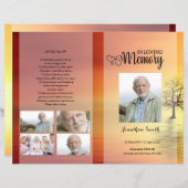 Vorlage für das Sonnenuntergang-Beerdigungsprogram (Vorne/Hinten)