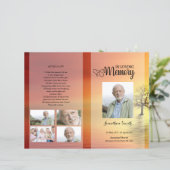 Vorlage für das Sonnenuntergang-Beerdigungsprogram (Stehend Vorderseite)