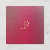 Vorlage für das strukturierte Aussehen in Monogram Quadratische Visitenkarte (Vorderseite)