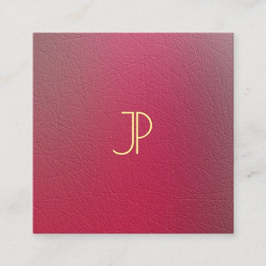 Vorlage für das strukturierte Aussehen in Monogram Quadratische Visitenkarte (Vorderseite)