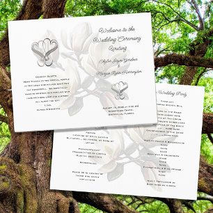 Vorlage für das Südmagnolia-Hochzeitsprogramm
