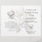 Vorlage für das Südmagnolia-Hochzeitsprogramm (Vorderseite)