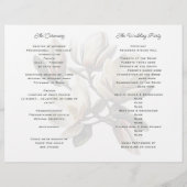 Vorlage für das Südmagnolia-Hochzeitsprogramm (Rückseite)