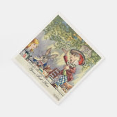 Vorlage für das Tee-Party der Alice im Wunderland Serviette (Ecke)