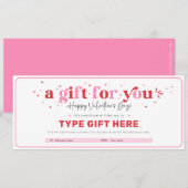 Vorlage für das Valentinstag-Geschenkgutschein (Vorne/Hinten)