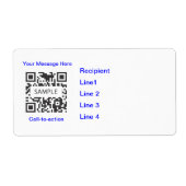 Vorlage für das Versandlabel 1 (Vorne)