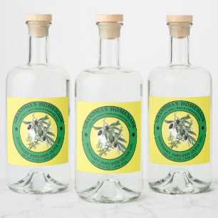 Vorlage für das Vintage hausgemachte Olivenöl Alkoholflaschenetikett