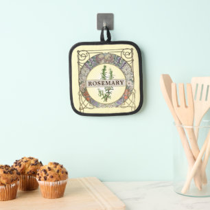 Vorlage für das Vintage Jugendstil-Mucha-Kräuterla Topflappen