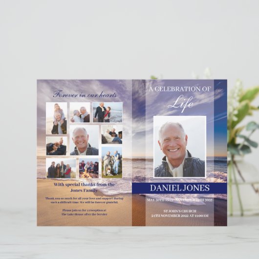 Vorlage für das Waves-Beerdigungsprogramm (Stehend Vorderseite)