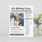 Vorlage für das Wedding Newspaper Programm (Stehend Vorderseite)
