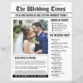 Vorlage für das Wedding Newspaper Programm (Vorderseite)