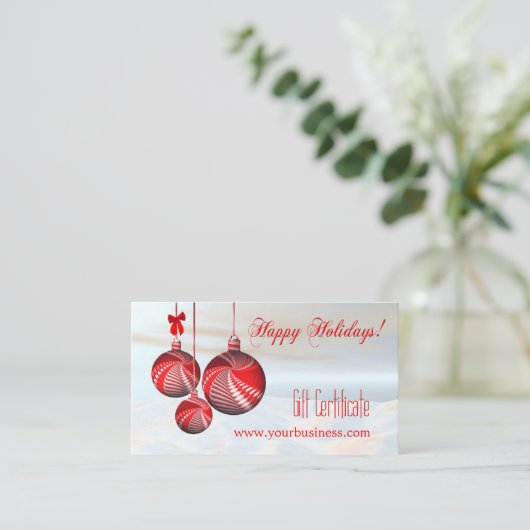 Vorlage für das Weihnachtsgeschenk Rabattkarte (Stehend Vorderseite)
