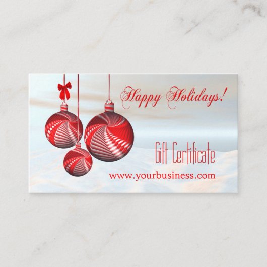 Vorlage für das Weihnachtsgeschenk Rabattkarte (Vorderseite)