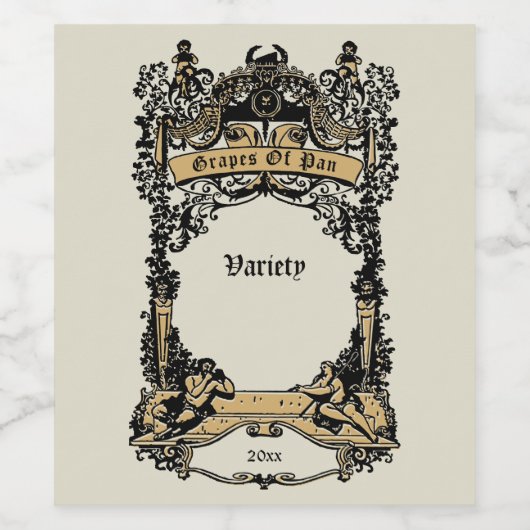 Vorlage für das Weinetikett (Einzelnes Label)