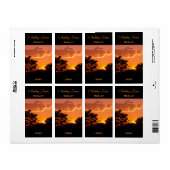 Vorlage für das Weinetikett Orange Sunset Bird Sil (Vorne)