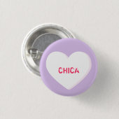 Vorlage für das White Conversation Heart Button (Vorne & Hinten)