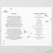 Vorlage für das White-Dove-Beerdigungsprogramm (Rückseite)