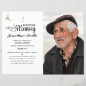 Vorlage für das White-Dove-Beerdigungsprogramm (Vorderseite)