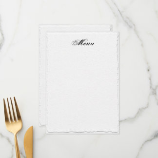 Vorlage für das White Wedding Menu "Imitate Deckle