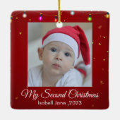 Vorlage für das zweite Weihnachts-Foto der benutze Keramikornament (Rückseite)